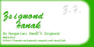 zsigmond hanak business card